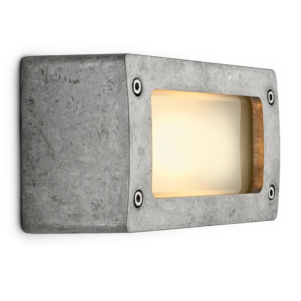 Wandlamp blok aluminium