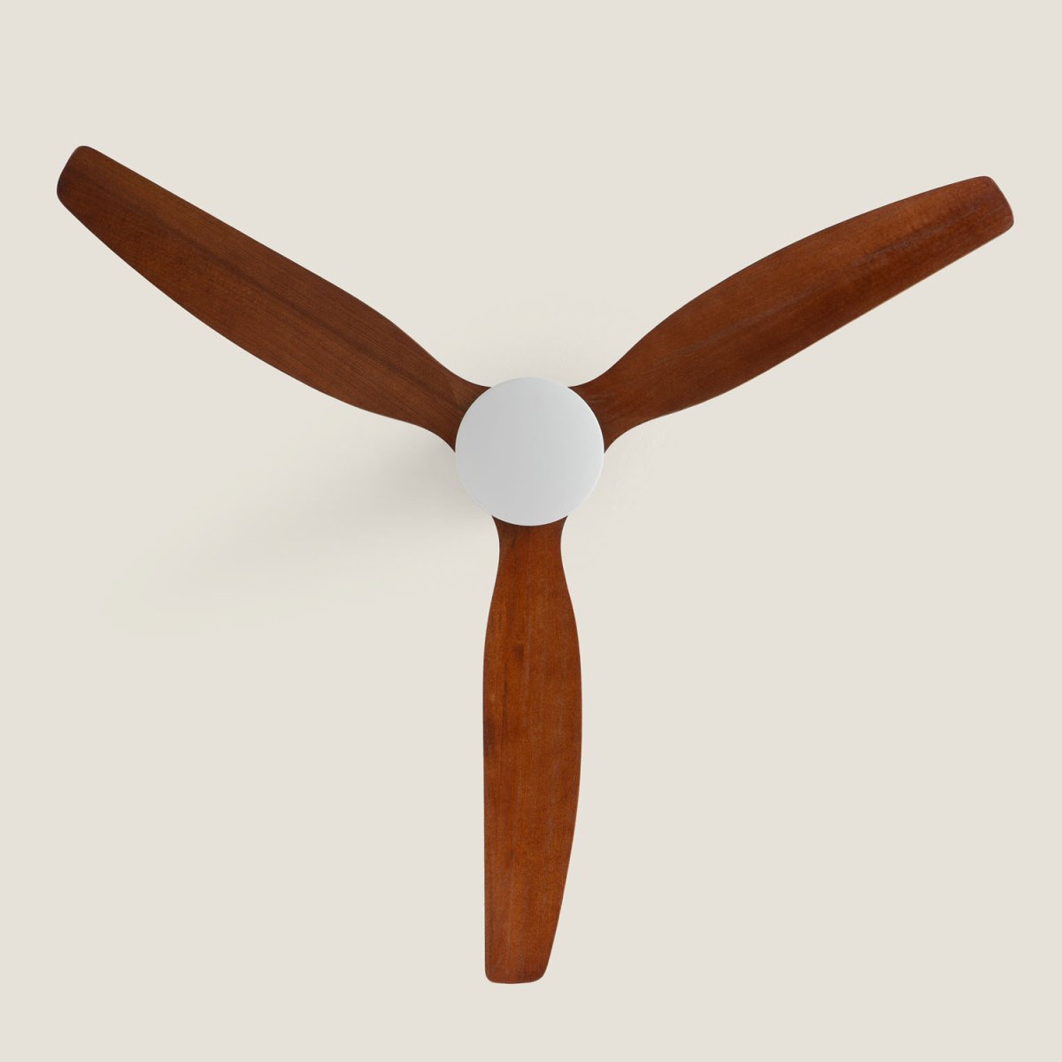 Fluisterstille plafondventilator Tarek Ø132cm – Afstandsbediening & Timer – Bruin Donker Hout - Afbeelding 4