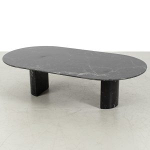 Zwarte marmeren salontafel