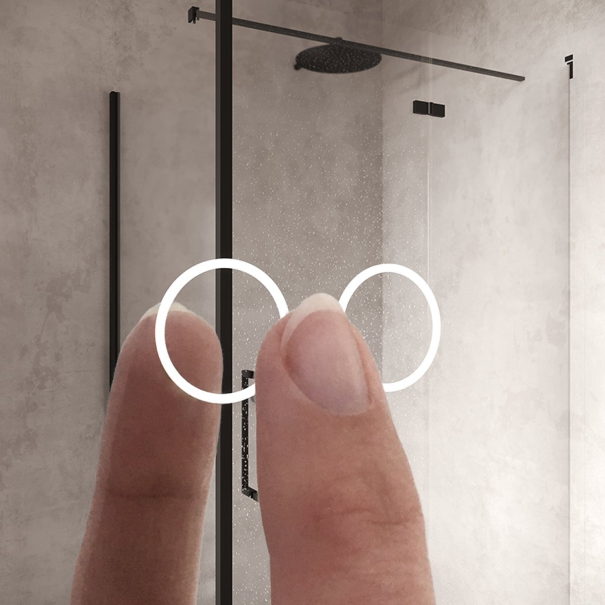 Organische badkamerspiegel met indirecte verlichting, verwarming, instelbare lichtkleur en dimfunctie 140×75 cm - Afbeelding 5