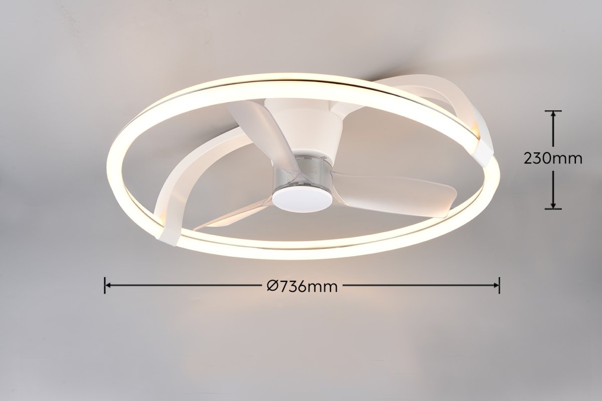 Stijlvolle plafondventilator Astrid Ø73.5cm – Ultra stil & Afstandsbediening - Afbeelding 6